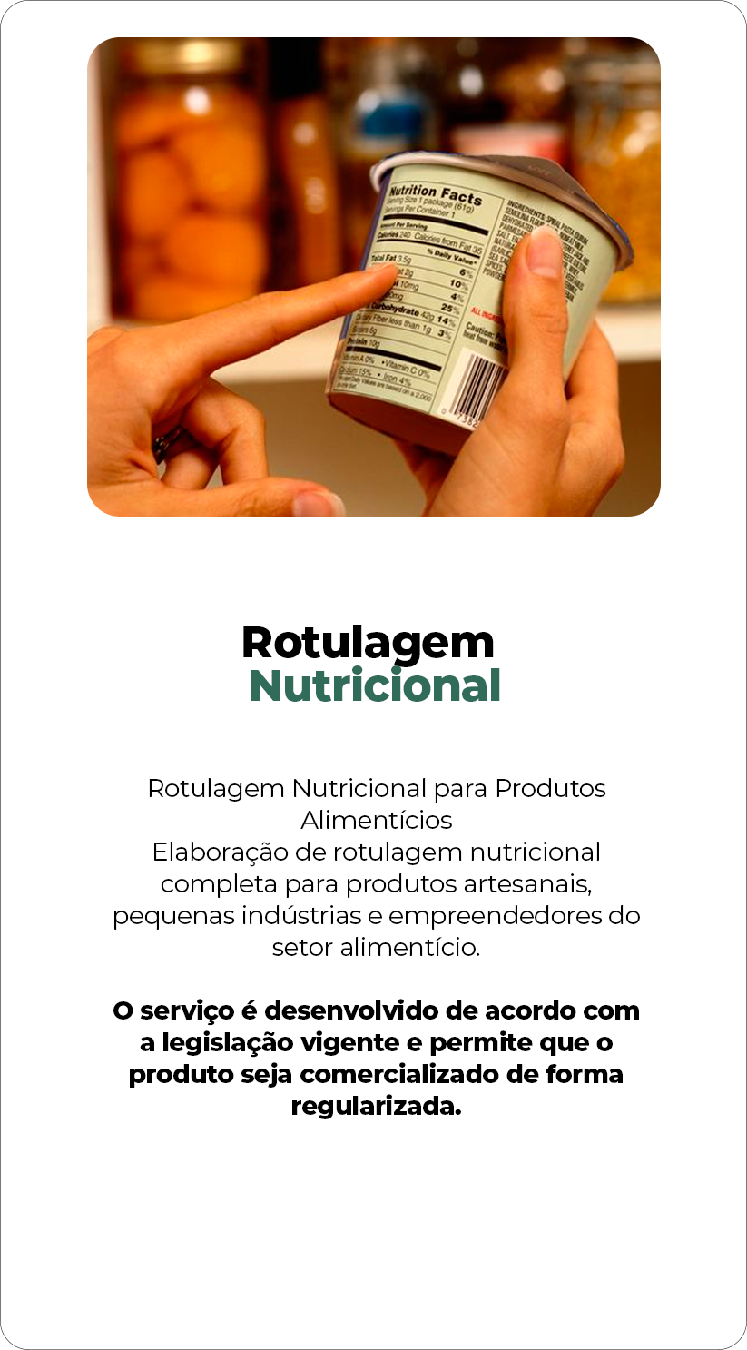 Rotulagem Nutricional para Produtos Alimentícios Elaboração de_