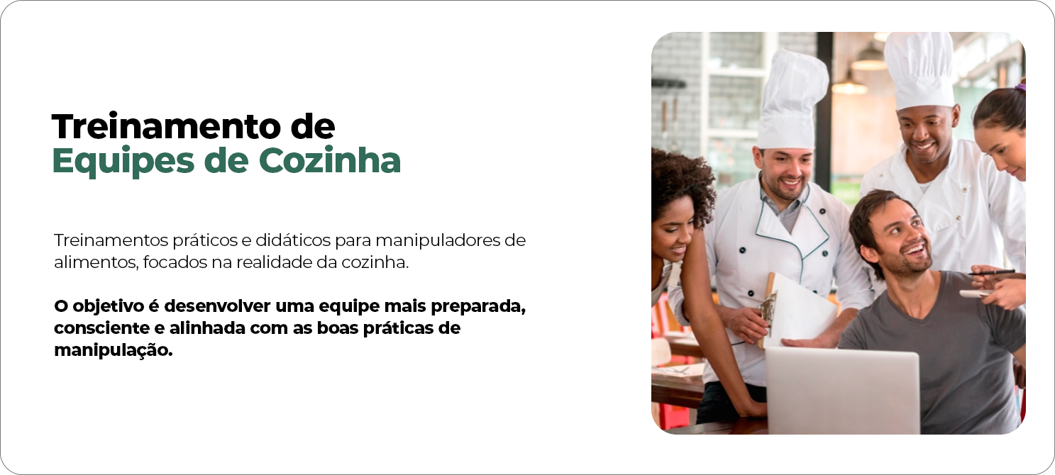 Treinamentos práticos e didáticos para manipuladores de aliment